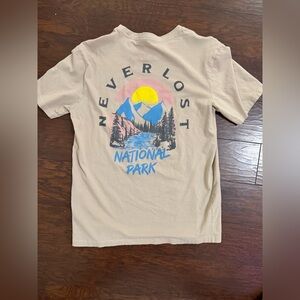 Free Planet Never Lost National Park Beige T-Shirt